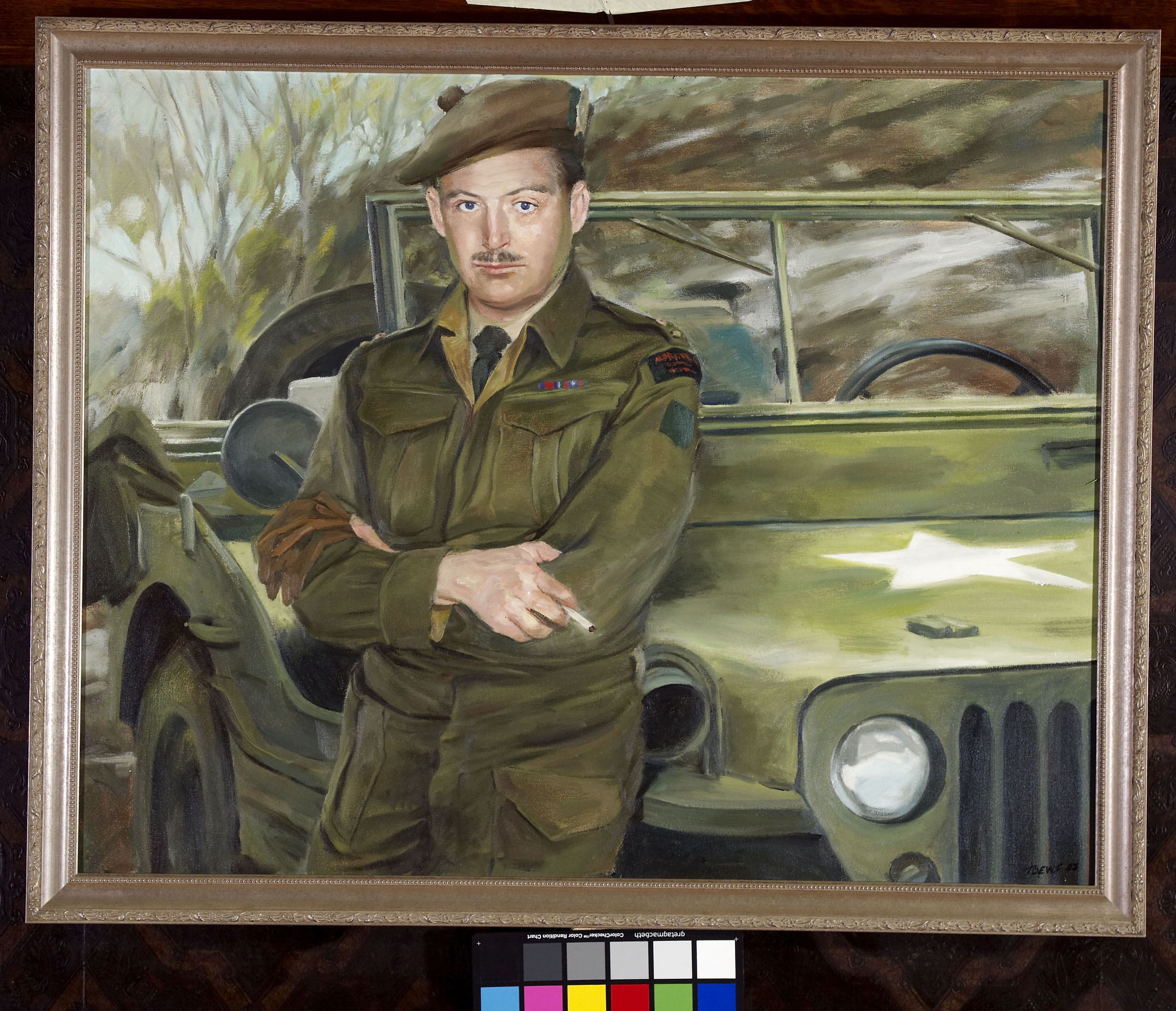 Lorne Toews, oil portrait of Lt-Col John David Stewart, DSO.